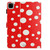 iPad 2025 / 2022 Dot Pattern Leather Smart Tablet Case - Red White