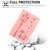 iPad 2025 / 2022 Embossed Couple Cat Smart Tablet Leather Case - Pink