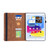 iPad 2025 / 2022 Embossed Geometric Leather Smart Tablet Case - Brown