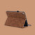 iPad 2025 / 2022 Embossed Geometric Leather Smart Tablet Case - Brown