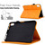 iPad 2025 / 2022 Embossed Smile Flip Tablet Leather Smart Case - Khaki