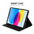 iPad 2025 / 2022 ENKAY PC Back Cover Smart Leather Tablet Case with Pen Slot & Holder - Purple
