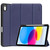 iPad 2025 / 2022 ENKAY TPU Back Cover Smart Leather Stand Tablet Case with Pen Slot - Dark Blue