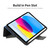 iPad 2025 / 2022 ENKAY TPU Back Cover Smart Leather Tablet Case with Pen Slot & Holder - Pink
