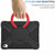 iPad 2025 / 2022 EVA + PC Tablet Protective Case with 360 Rotating Bracket - Black+Red