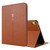 iPad 2025 / 2022 GEBEI Silk Texture Flip Tablet Leather Case - Brown