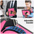 iPad 2025 / 2022 Honeycomb Hand Grip Turntable Stand Tablet Case - Rose Red