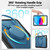 iPad 2025 / 2022 Honeycomb Hybrid Tablet Case with Handle Holder & Strap - Navy Blue