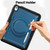 iPad 2025 / 2022 Honeycomb Hybrid Tablet Case with Handle Holder & Strap - Navy Blue