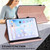 iPad 2025 / 2022 Lace Flower Embossing Pattern Leather Tablet Case - Pink
