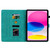 iPad 2025 / 2022 Lily Embossed Leather Smart Tablet Case - Green