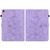 iPad 2025 / 2022 Lily Embossed Leather Smart Tablet Case - Purple