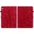iPad 2025 / 2022 Lily Embossed Leather Smart Tablet Case - Red