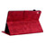 iPad 2025 / 2022 Lily Embossed Leather Smart Tablet Case - Red