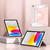 iPad 2025 / 2022 Magnetic Split Leather Smart Tablet Case with Pen Slot - Pink