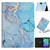 iPad 2025 / 2022 Marble Pattern Leather Smart Tablet Case - Blue iPad 2025 / 2022 Marble Pattern Leather Smart Tablet Case - Blue