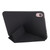 iPad 2025 / 2022 Millet Texture PU + Silicone 3-folding Leather Tablet Case - Black