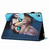 iPad 2025 / 2022 Painted Pattern Stitching Smart Leather Tablet Case - Blue Cat