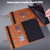 iPad 2025 / 2022 Peacock Embossed Pattern Leather Tablet Case - Brown