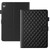 iPad 2025 / 2022 Rhombus Lattice Leather Smart Tablet Case - Black