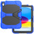 iPad 2025 / 2022 Rugged Silicone Hard PC Tablet Case with Holder - Blue
