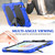 iPad 2025 / 2022 Rugged Silicone Hard PC Tablet Case with Holder - Blue