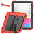 iPad 2025 / 2022 Shockproof Silicone + PC Protective Tablet Case - Black + Red