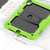 iPad 2025 / 2022 Shockproof Silicone + PC Protective Tablet Case - Black + Yellow Green