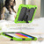 iPad 2025 / 2022 Shockproof Silicone + PC Protective Tablet Case - Black + Yellow Green