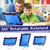 iPad 2025 / 2022 Silicone + PC Bracelet Holder Tablet Case - Navy Blue + Blue