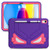 iPad 2025 / 2022 Silicone + PC Shockproof Protective Tablet Case - Purple+Rose