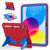 iPad 2025 / 2022 Silicone + PC Shockproof Protective Tablet Case - Red+Blue