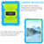 iPad 2025 / 2022 Silicone Hybrid PC Shockproof Tablet Case with Shoulder Strap - Bluish-Green