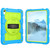 iPad 2025 / 2022 Silicone Hybrid PC Shockproof Tablet Case with Shoulder Strap - Bluish-Green