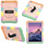 iPad 2025 / 2022 Silicone Hybrid PC Shockproof Tablet Case with Shoulder Strap - Colorful Gold