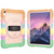 iPad 2025 / 2022 Silicone Hybrid PC Shockproof Tablet Case with Shoulder Strap - Colorful Gold