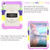 iPad 2025 / 2022 Silicone Hybrid PC Shockproof Tablet Case with Shoulder Strap - Colorful Purple