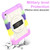 iPad 2025 / 2022 Silicone Hybrid PC Shockproof Tablet Case with Shoulder Strap - Colorful Purple