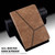 iPad 2025 / 2022 Solid Color Embossed Striped Leather Tablet Case - Brown