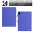 iPad 2025 / 2022 Solid Color Fiber Texture Smart Tablet Leather Case - Purple