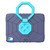 iPad 2025 / 2022 Spider Turntable Handle Stress Relief Tablet Case - Navy Blue Blue