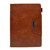 iPad 2025 / 2022 Suede Cross Texture Magnetic Clasp Leather Tablet Case - Brown
