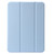 iPad 2025 / 2022 Three-folding Holder Honeycomb Silicone + PU Smart Leather Tablet Case - Light Blue