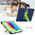 iPad 2025 / 2022 Two-Color Robot Shockproof Silicone + PC Protective Tablet Case - Navy Blue + Yellow Green