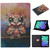 iPad 2025 / 2022 Voltage Texture Color Painting Leather Tablet Case - Owl