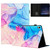 iPad 2025 / 2024 Marble Litchi Leather Smart Tablet Case - Pink Blue