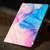 iPad 2025 / 2024 Marble Litchi Leather Smart Tablet Case - Pink Blue