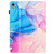 iPad 2025 / 2024 Marble Litchi Leather Smart Tablet Case - Pink Blue