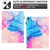 iPad 2025 / 2024 Marble Litchi Leather Smart Tablet Case - Pink Blue