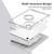 iPad mini 7 (2024) / mini 6 (2021) 360 Rotation Detachable Clear Acrylic Leather Tablet Case - Grey